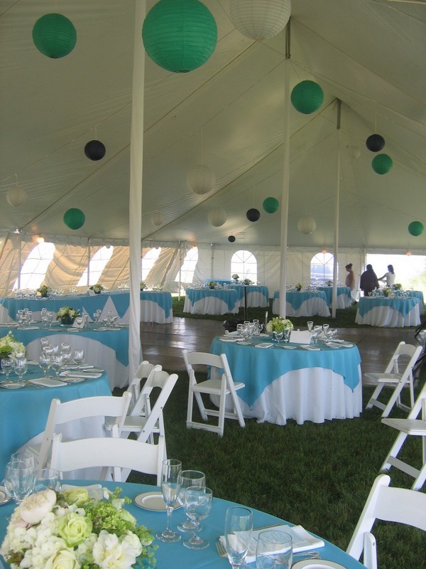 Turquoise Wedding Centerpieces Peonies and Hydrangea
